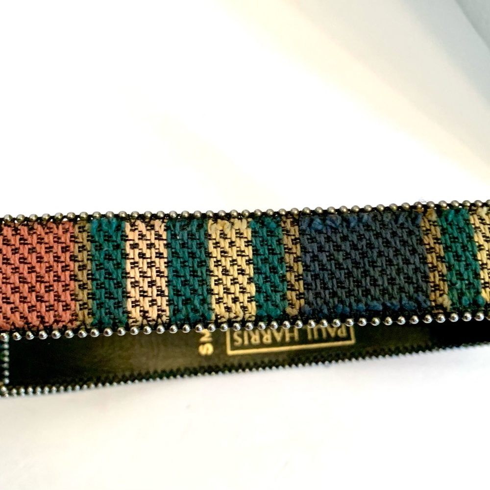 Vintage Multicolor Belt S M Designer Paul Harris - Picture 8 of 10